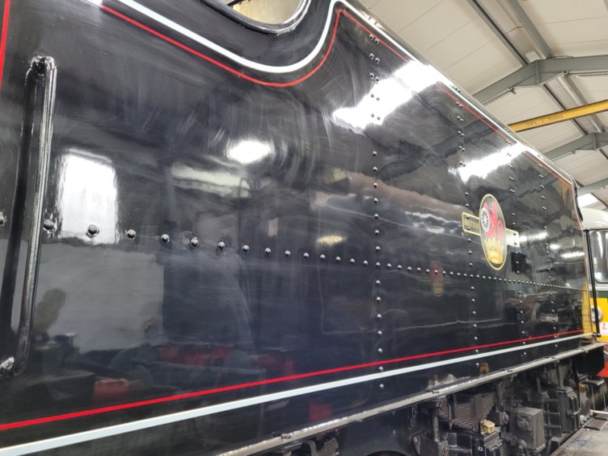 Nameplates for A4 60011 Empire of India and A2 60500 Edward Thompson, Sat 28/12/2013. 