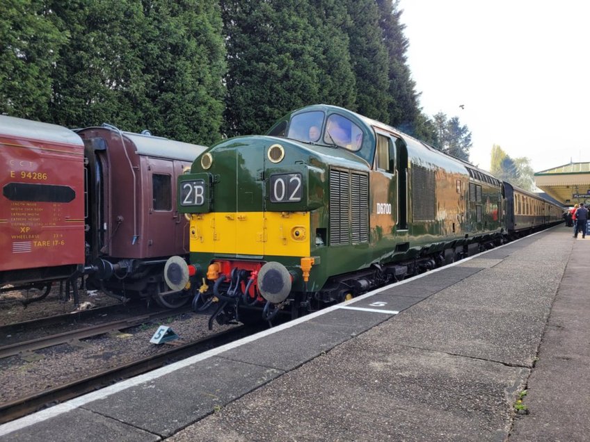 Nameplate of SR Battle of Britain 34109, Sat 28/12/2013. 