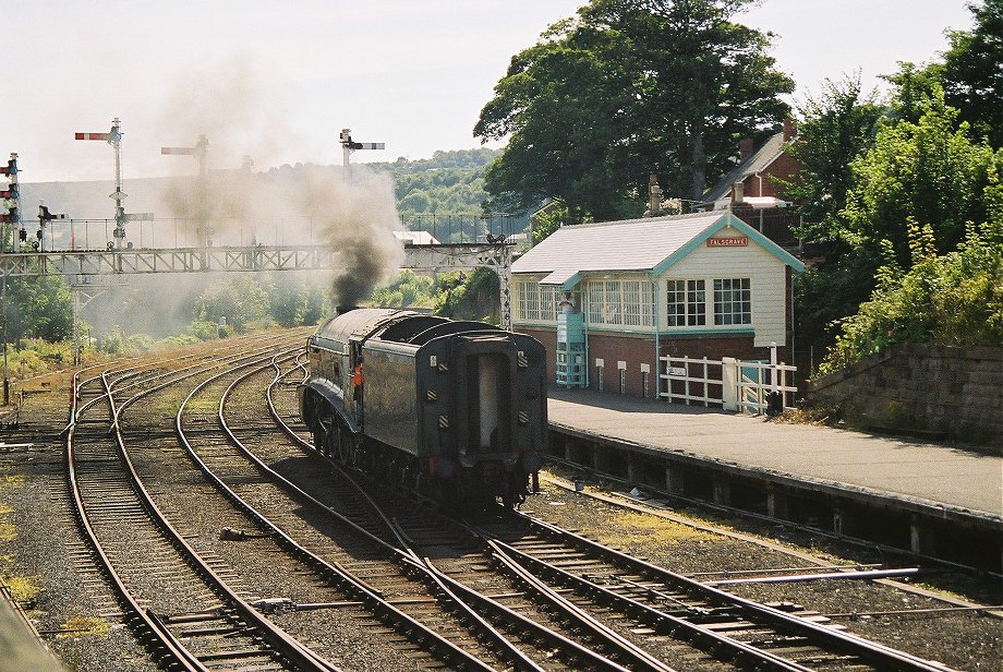 60009 Union of South Africa, backing onto the train for the return journey. Scarborough. Thursday 09/08/2007, 16:30hours approx. 