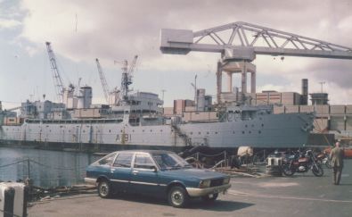 H.M.S. Berry Head, 1982. Image Copyright © C. Byles.[1982]