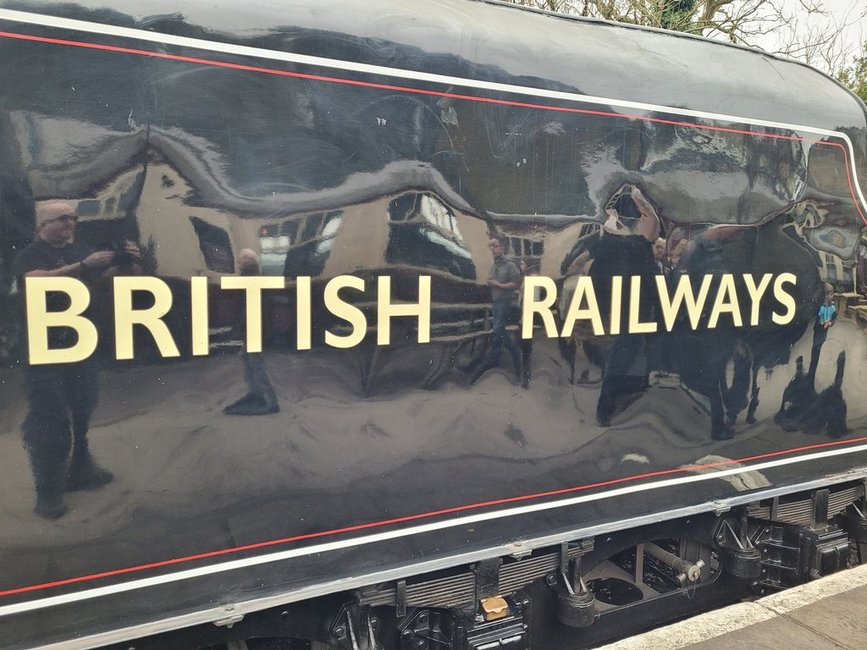 Papyrus nameplate for the record breaking A3 2750 which did 108 mph, Sat 28/12/2013. 