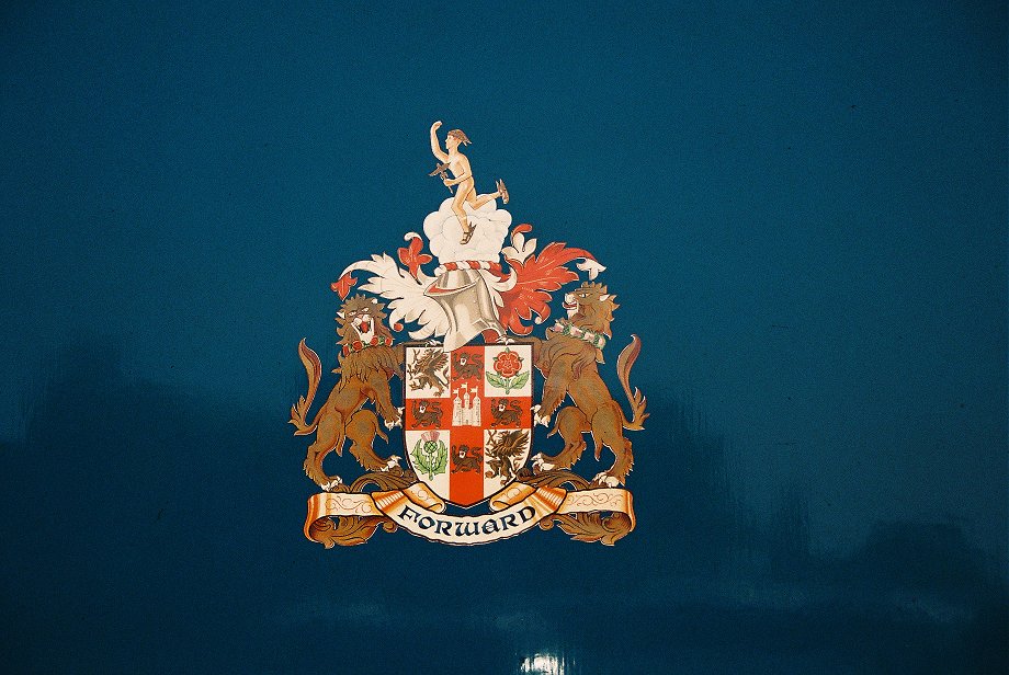 LNER crest on the second tender of 4492 Dominion of New Zealand at the NRM, Wed 20/4/2011. 