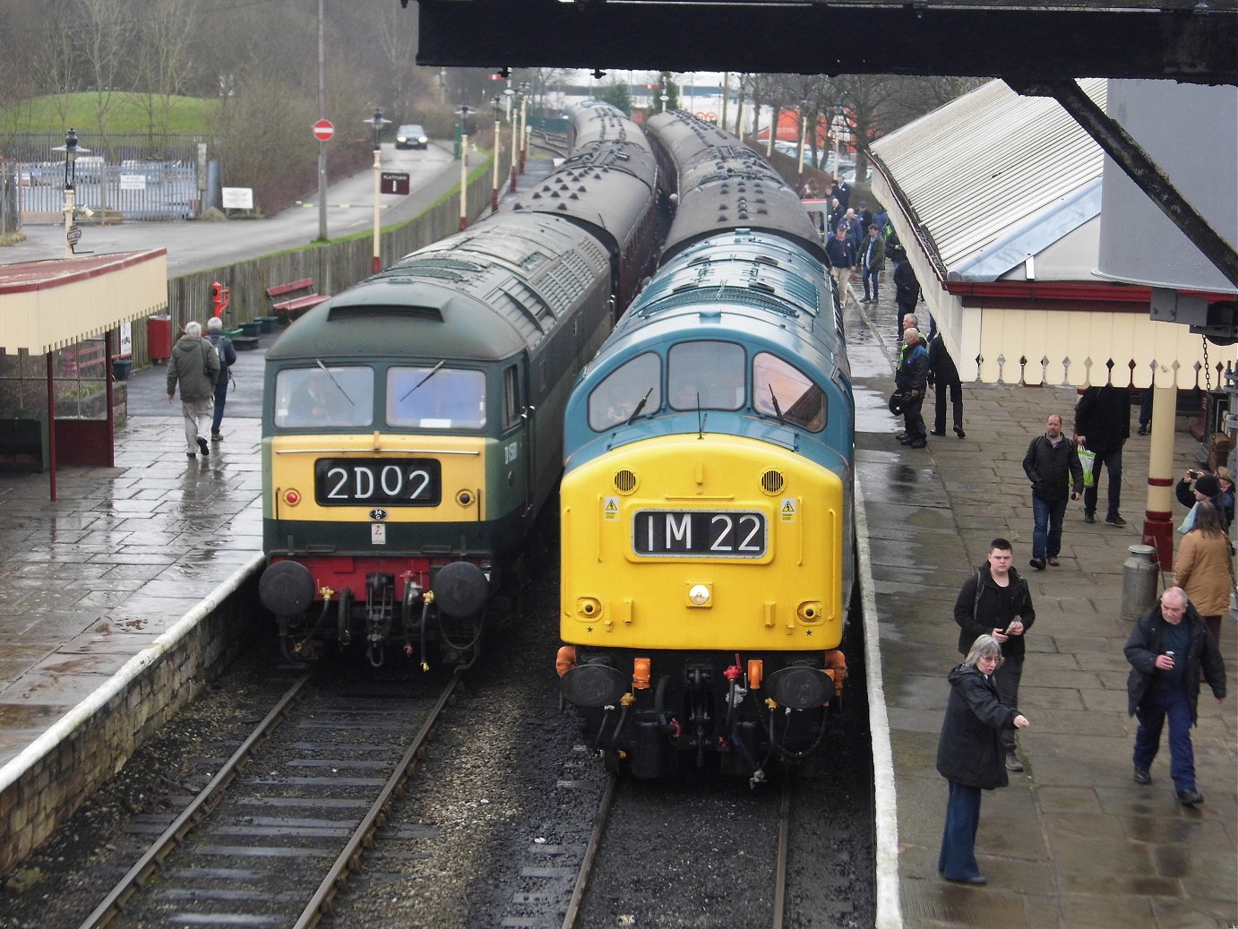 Nameplates for A4 60011 Empire of India and A2 60500 Edward Thompson, Sat 28/12/2013. 