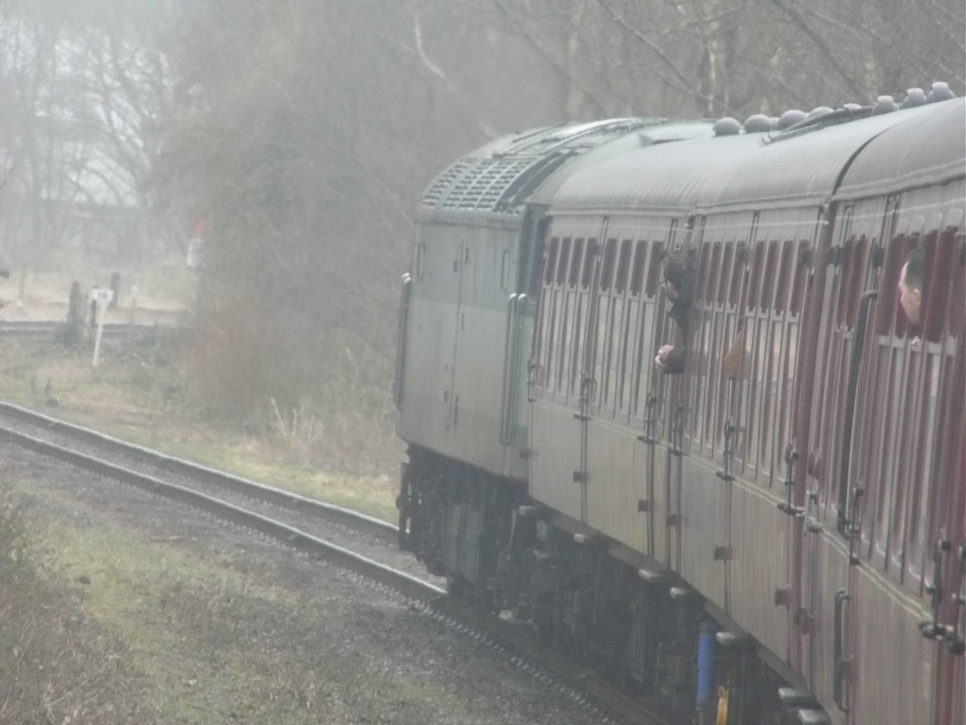 Cab of 60008 Dwight D. Eisenhower, Sat 28/12/2013. 