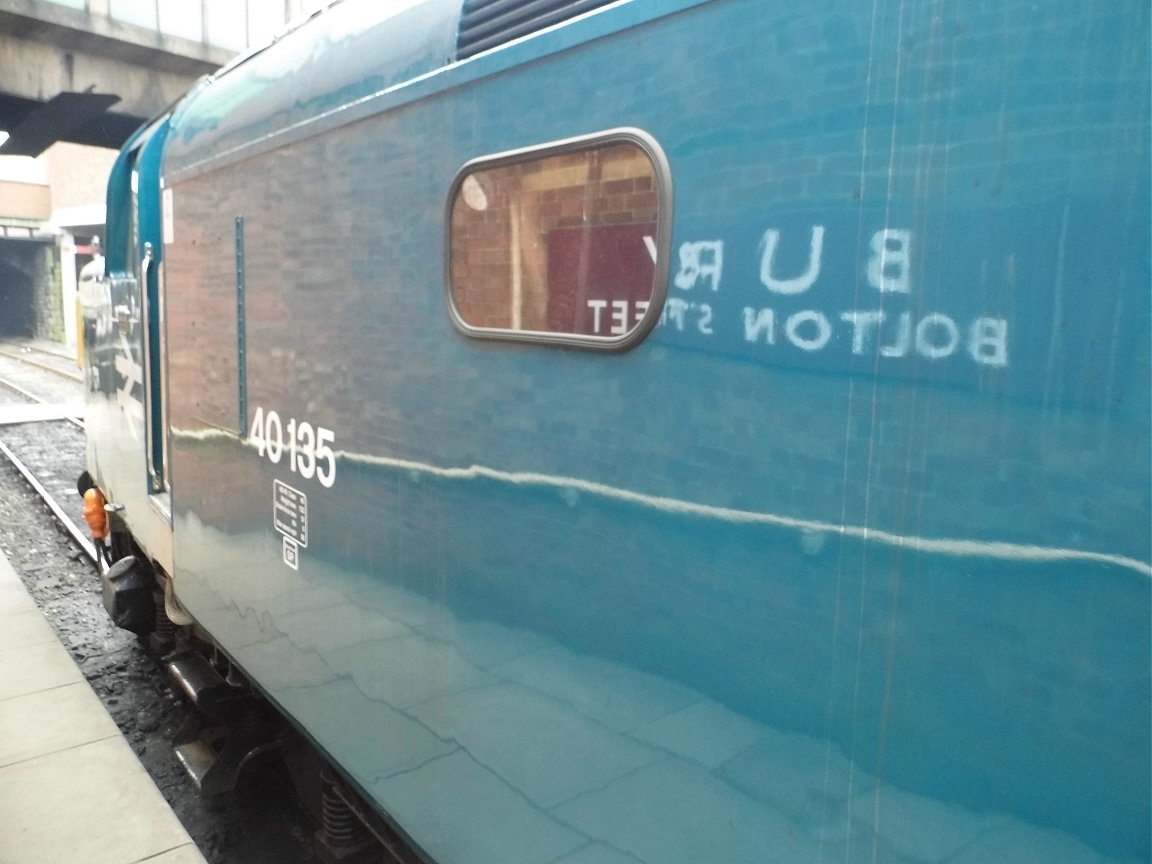 Nameplate of SR Battle of Britain 34109, Sat 28/12/2013. 