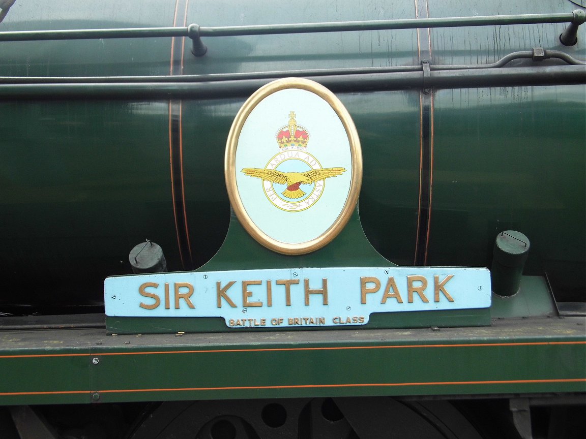 Nameplate of SR Battle of Britain 34109, Sat 28/12/2013. 