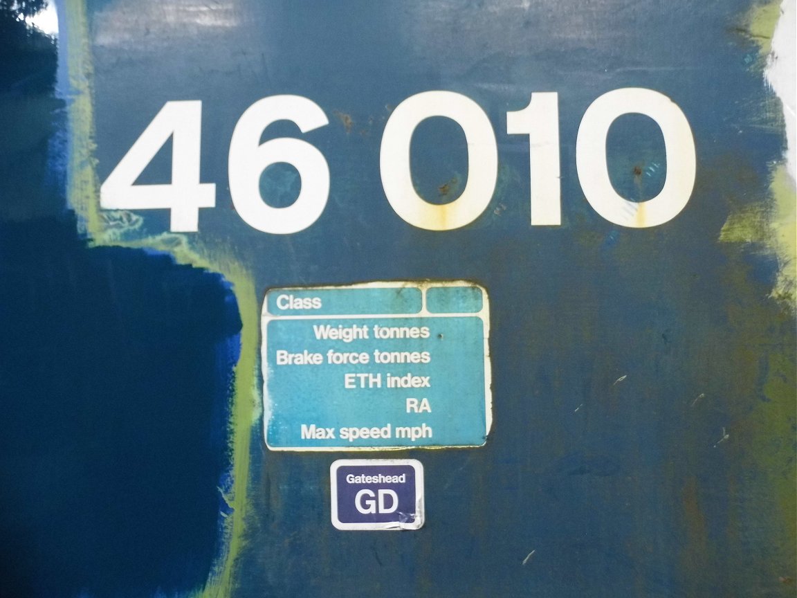 Nameplate of SR Battle of Britain 34109, Sat 28/12/2013. 