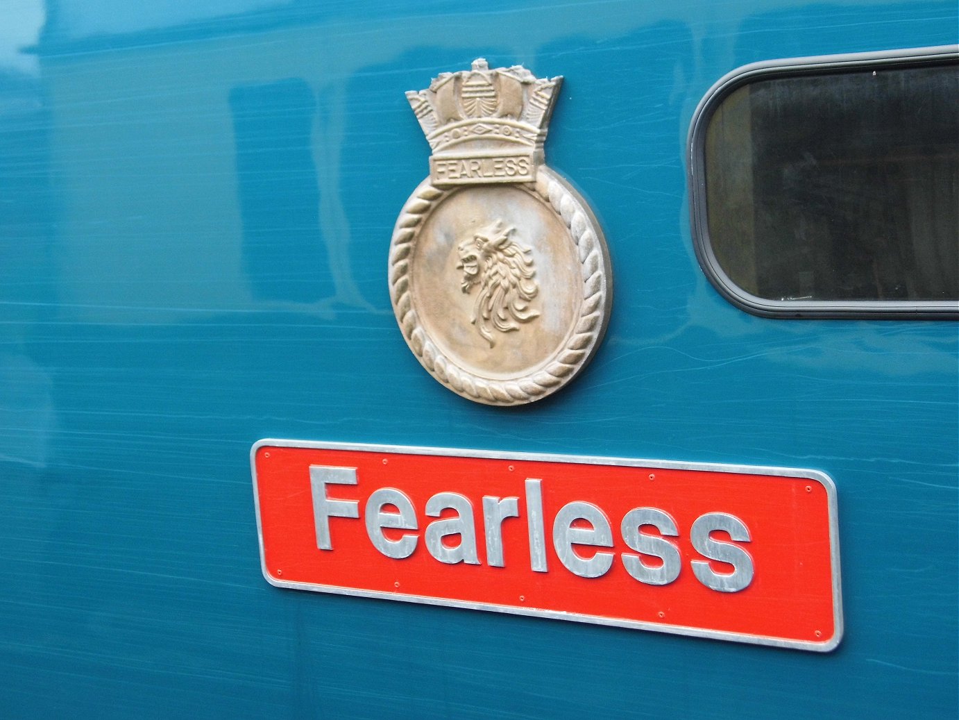 Nameplate of SR Battle of Britain 34109, Sat 28/12/2013. 