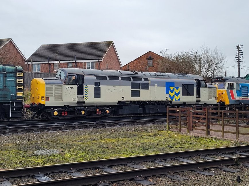 Nameplate of SR Battle of Britain 34109, Sat 28/12/2013. 