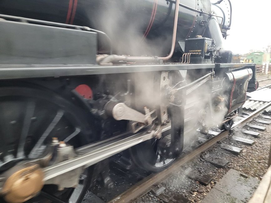 Cab of 60008 Dwight D. Eisenhower, Sat 28/12/2013. 