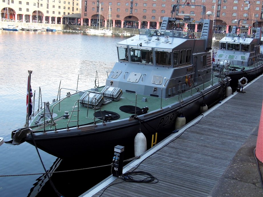 Explorer class coastal training patrol craft H.M.S. Charger at Liverpool Alberts Docks, May 26th 2013