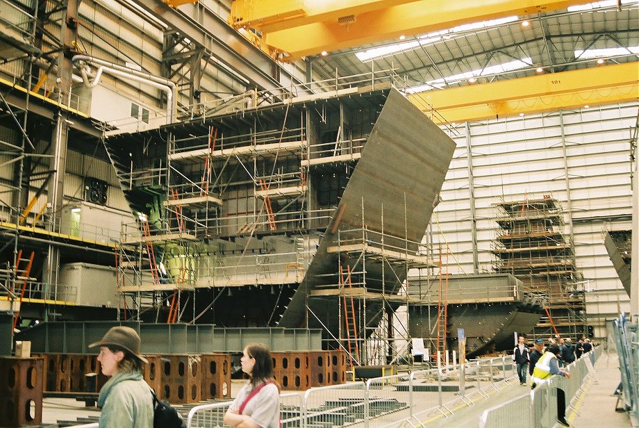 Second Type 45 destroyer, HMS Dauntless, under construction at BAE Systems, Portsmouth Navy Days 2005