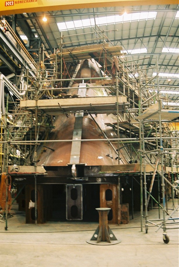 Third Type 45 destroyer, HMS Diamond, under construction at BAE Systems, Portsmouth Navy Days 2005