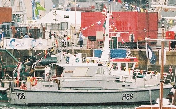 Survey ship HMS Gleaner at Portsmouth Navy Days 2005