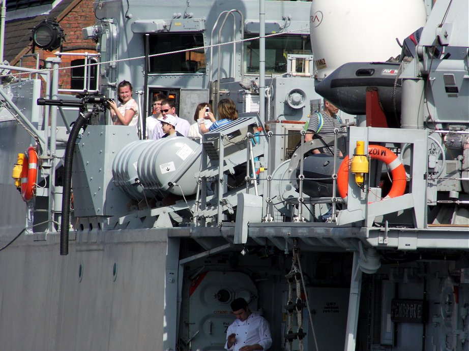 Sandown class Batch II Mine Hunter HMS Pembroke M107, Cannock Dock, Liverpool. May 26th 2013.