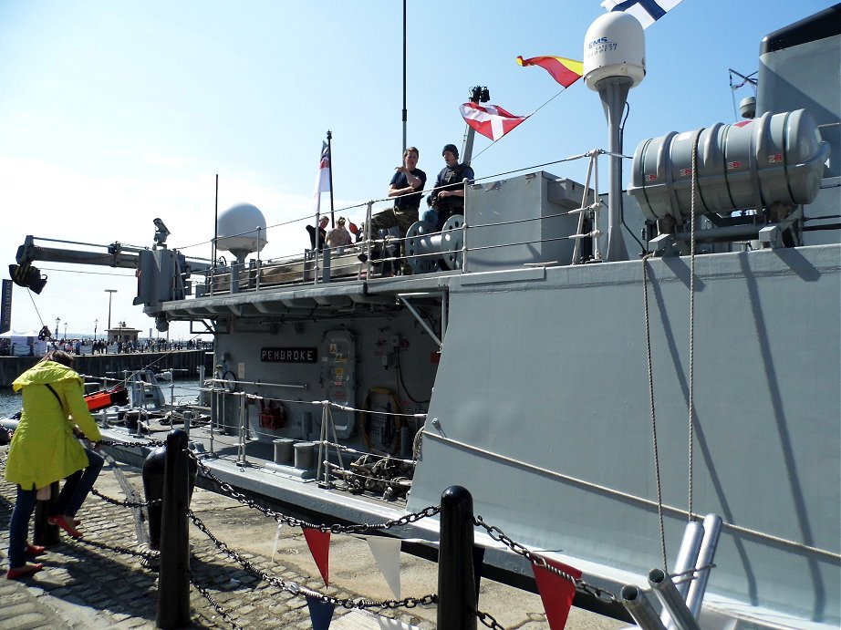 Sandown class Batch II Mine Hunter HMS Pembroke M107, Cannock Dock, Liverpool. May 26th 2013.