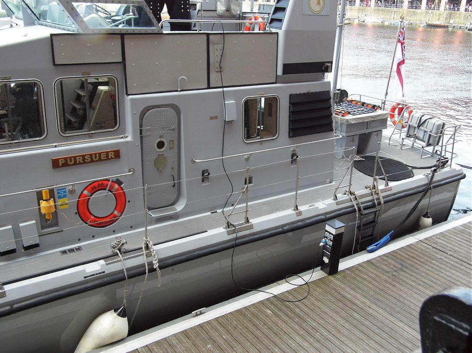 Explorer class coastal training patrol craft H.M.S. Pursuer at Liverpool Alberts Docks, May 26th 2013