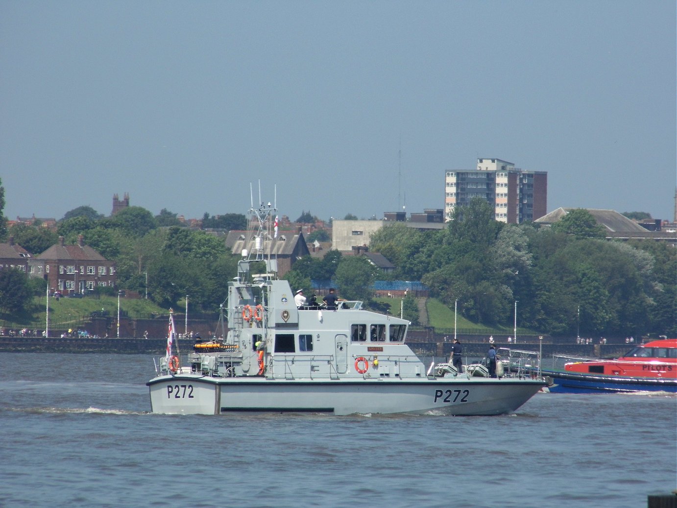 Explorer class coastal training patrol craft H.M.S. Smiter at Liverpool, May 28th 2018