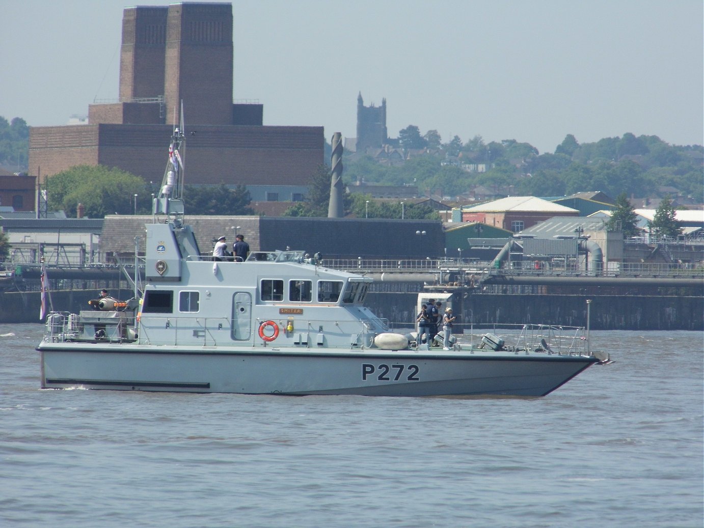 Explorer class coastal training patrol craft H.M.S. Smiter at Liverpool, May 28th 2018