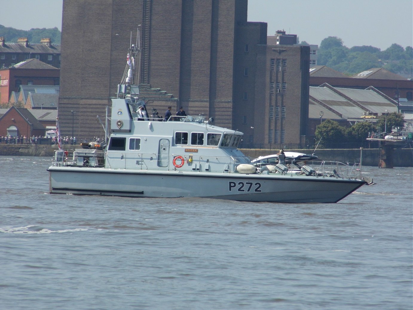 Explorer class coastal training patrol craft H.M.S. Smiter at Liverpool, May 28th 2018