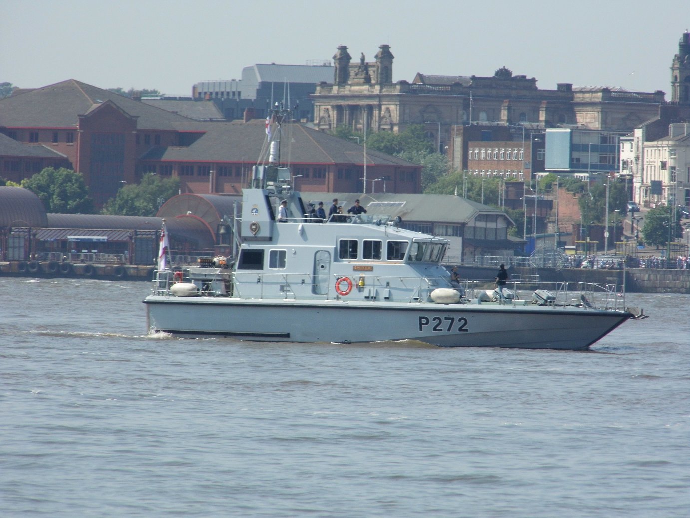 Explorer class coastal training patrol craft H.M.S. Smiter at Liverpool, May 28th 2018