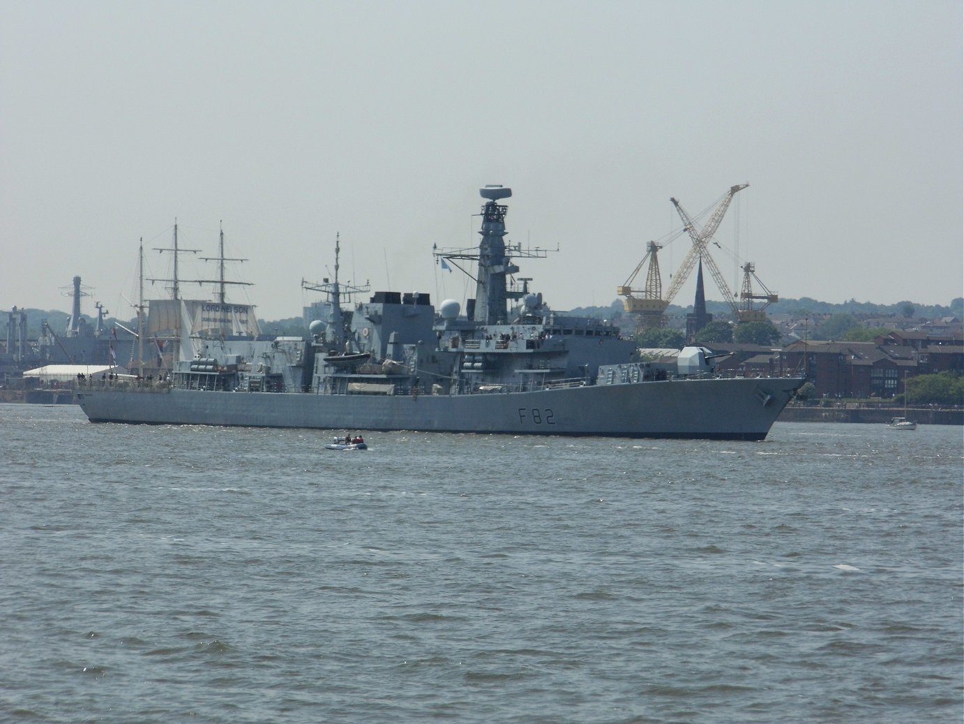 Type 23 frigate H.M.S. Somerset at Liverpool, May 28th 2018