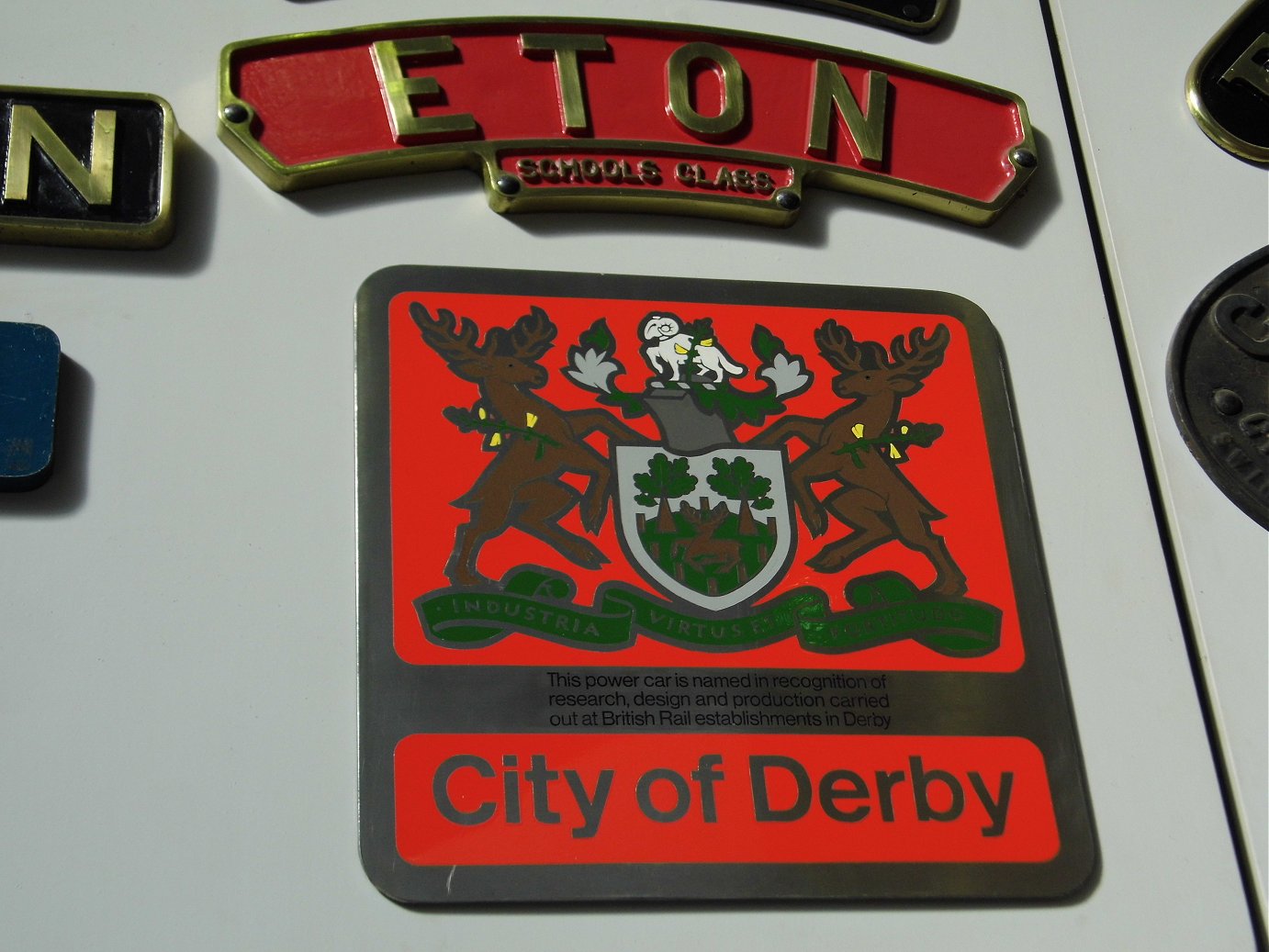 Nameplates for A4 60011 Empire of India and A2 60500 Edward Thompson, Sat 28/12/2013. 