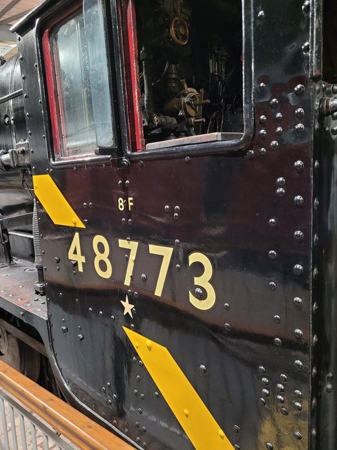 Nameplate of SR Battle of Britain 34109, Sat 28/12/2013. 