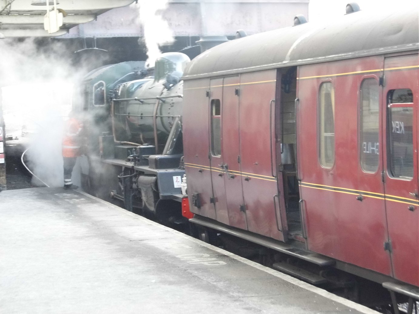 Smokebox number of 60008 Dwight D. Eisenhower, Sat 28/12/2013. 