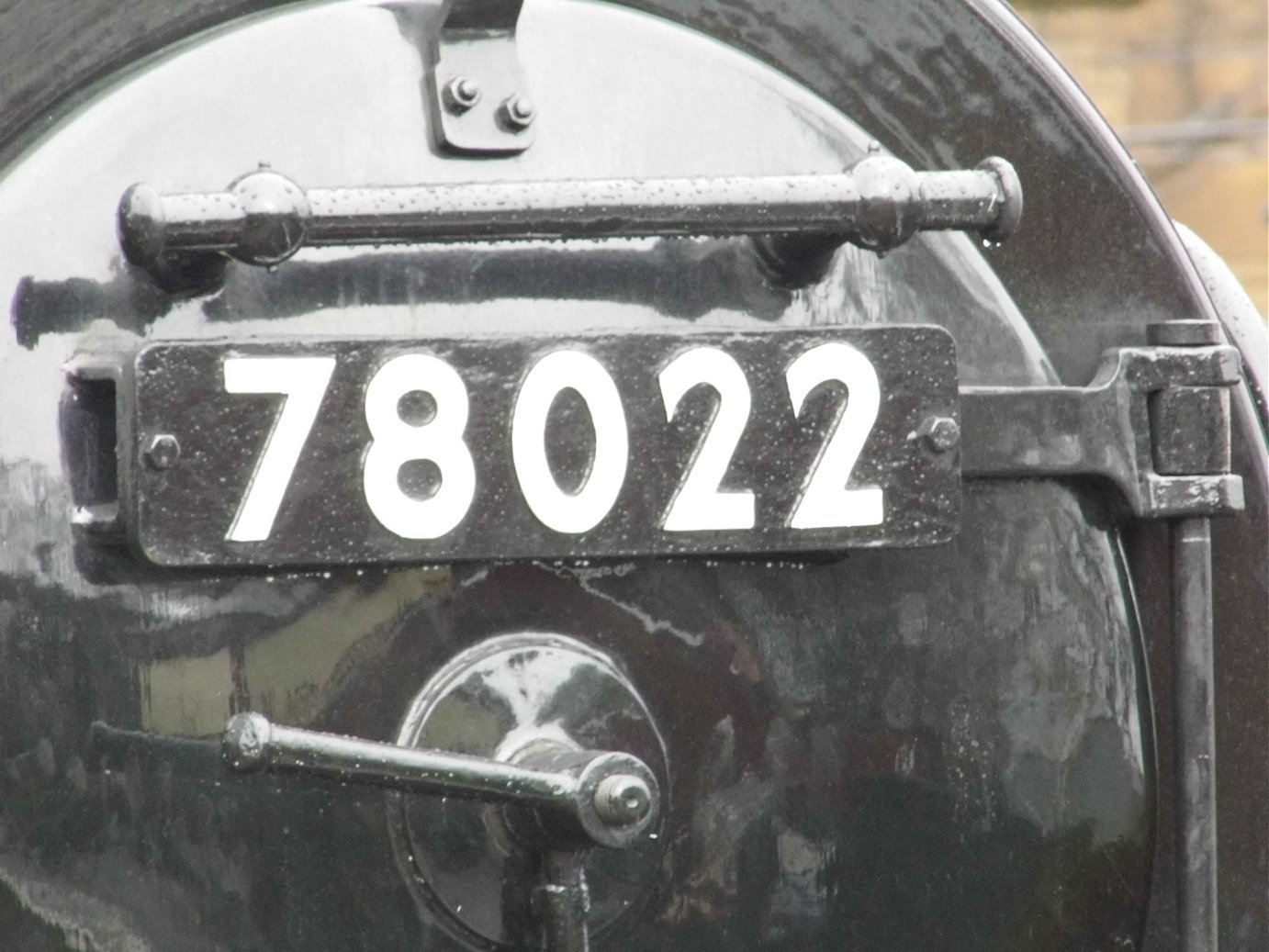 Nameplate of SR Battle of Britain 34109, Sat 28/12/2013. 