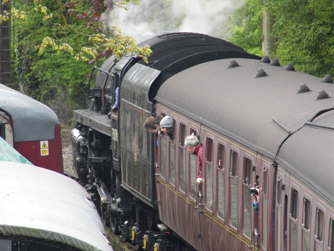 Class 37 pioneer D6700 with Hogwart's Castle and 60009 Union of South Africa, Sat 28/12/2013.. 