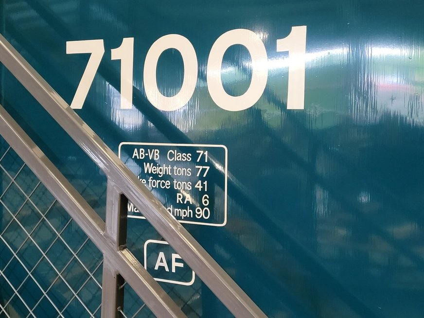 Nameplates for A4 60011 Empire of India and A2 60500 Edward Thompson, Sat 28/12/2013. 