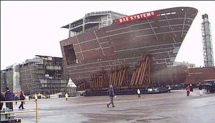 Royal Navy LPD H.M.S. Albion under construction, image used with permission from Jeremy Olver. 