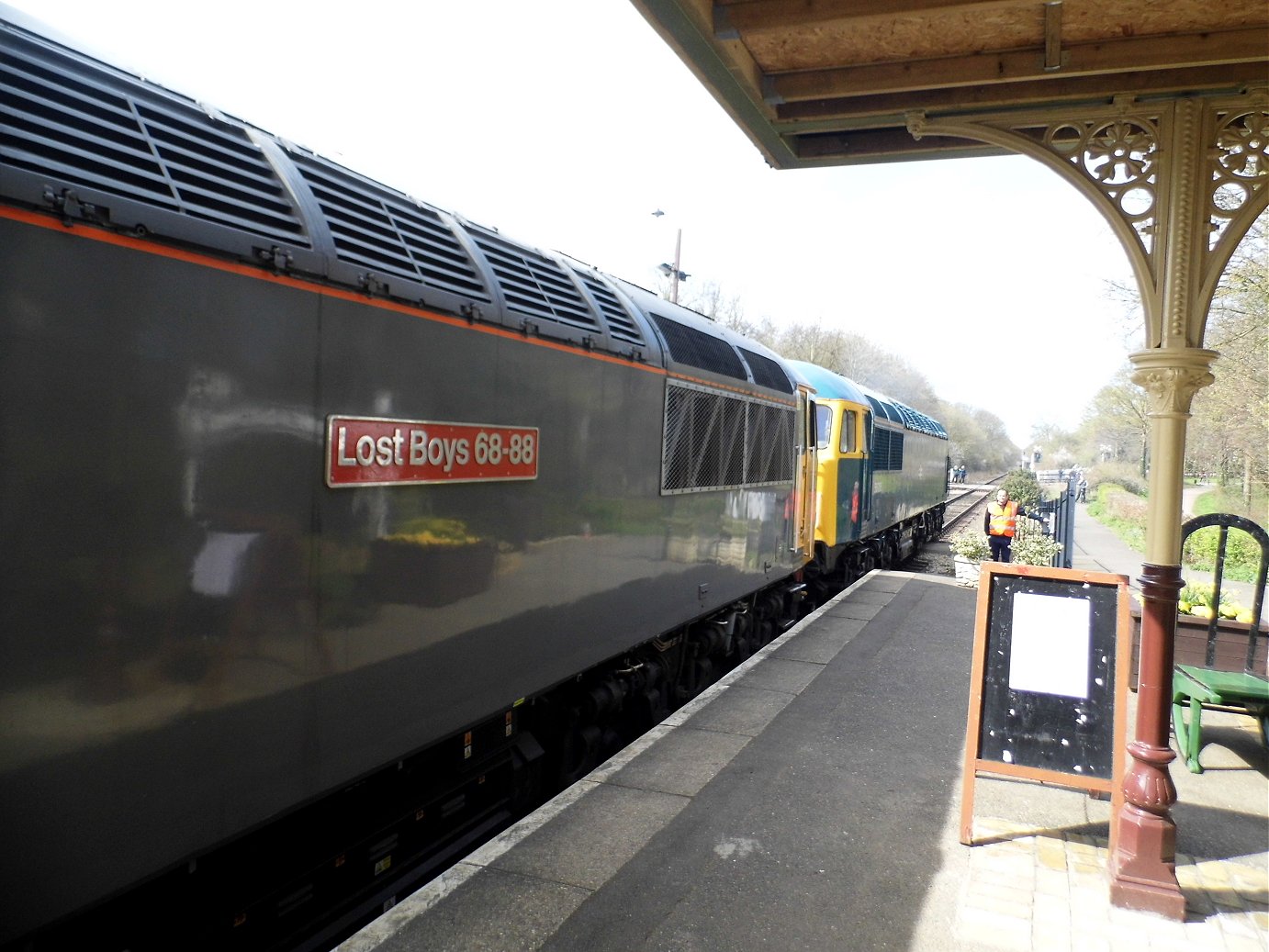 Nameplates for A4 60011 Empire of India and A2 60500 Edward Thompson, Sat 28/12/2013. 