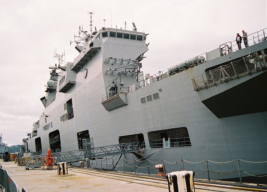 Commando carrier H.M.S. Ocean at Plymouth Navy Days, Saturday September 5th 2009