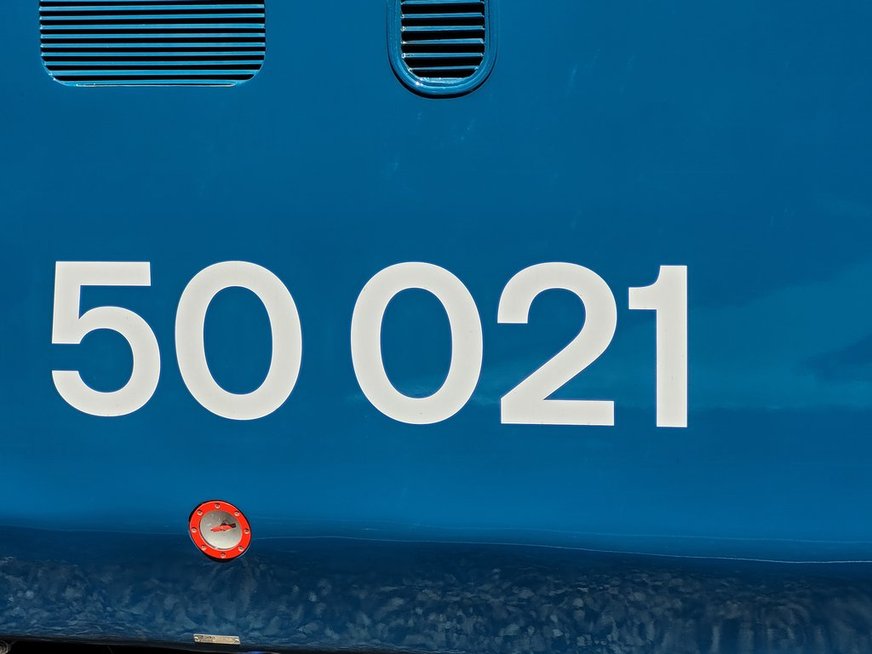 Nameplate of SR Battle of Britain 34109, Sat 28/12/2013. 