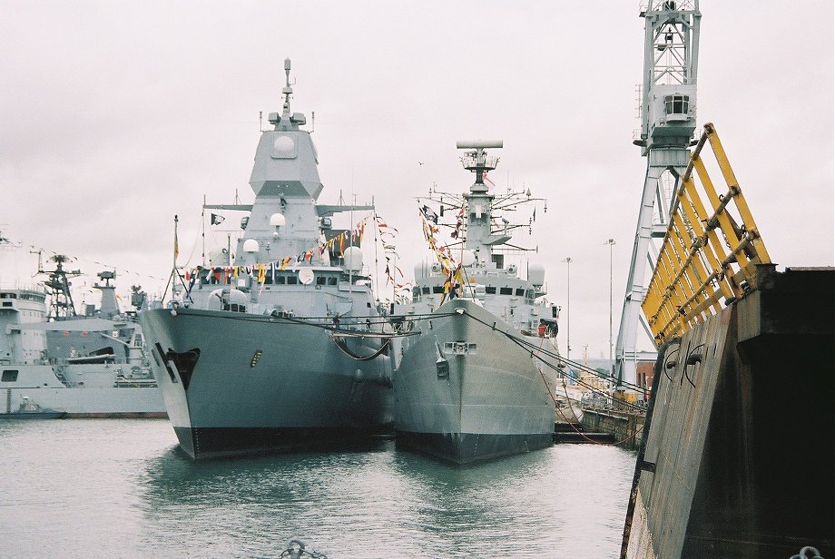 HMS Cumberland, Type 22 batch 3 at Portsmouth International Festival of the Sea, Trafalgar 200, 2005.