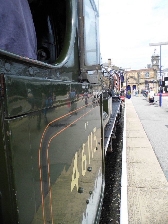 46115 Scots Guardsman on the Scarborough Spa Express, Wed 31/7/2013. 