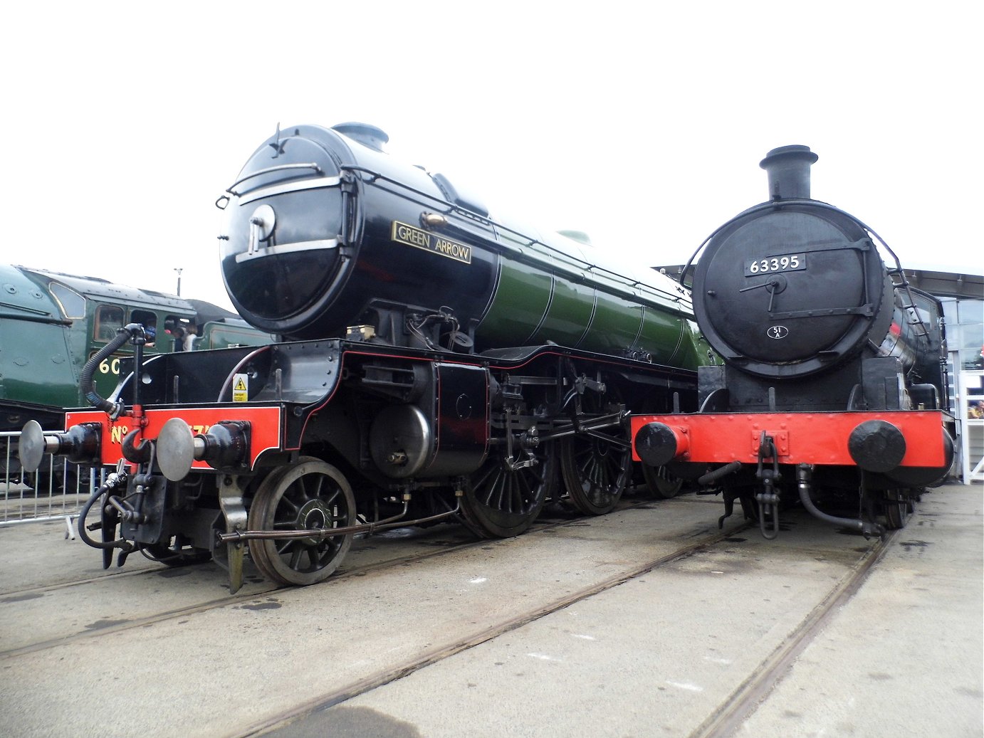 Nameplatshished for A4 60011 Empire of India and A2 60500 Edward Thompson, Sat 28/12/2013. 