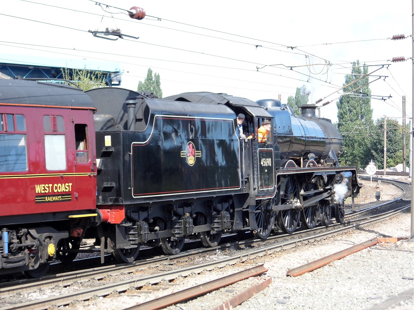 Cab of 60008 Dwight D. Eisenhower, Sat 28/12/2013. 