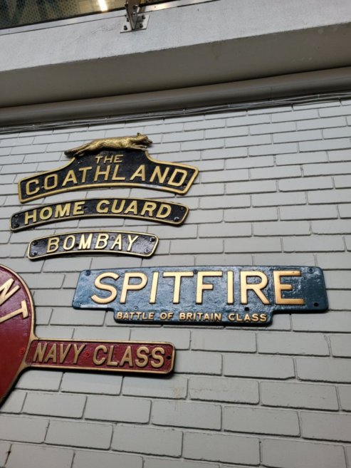 Nameplate of SR Battle of Britain 34109, Sat 28/12/2013. 